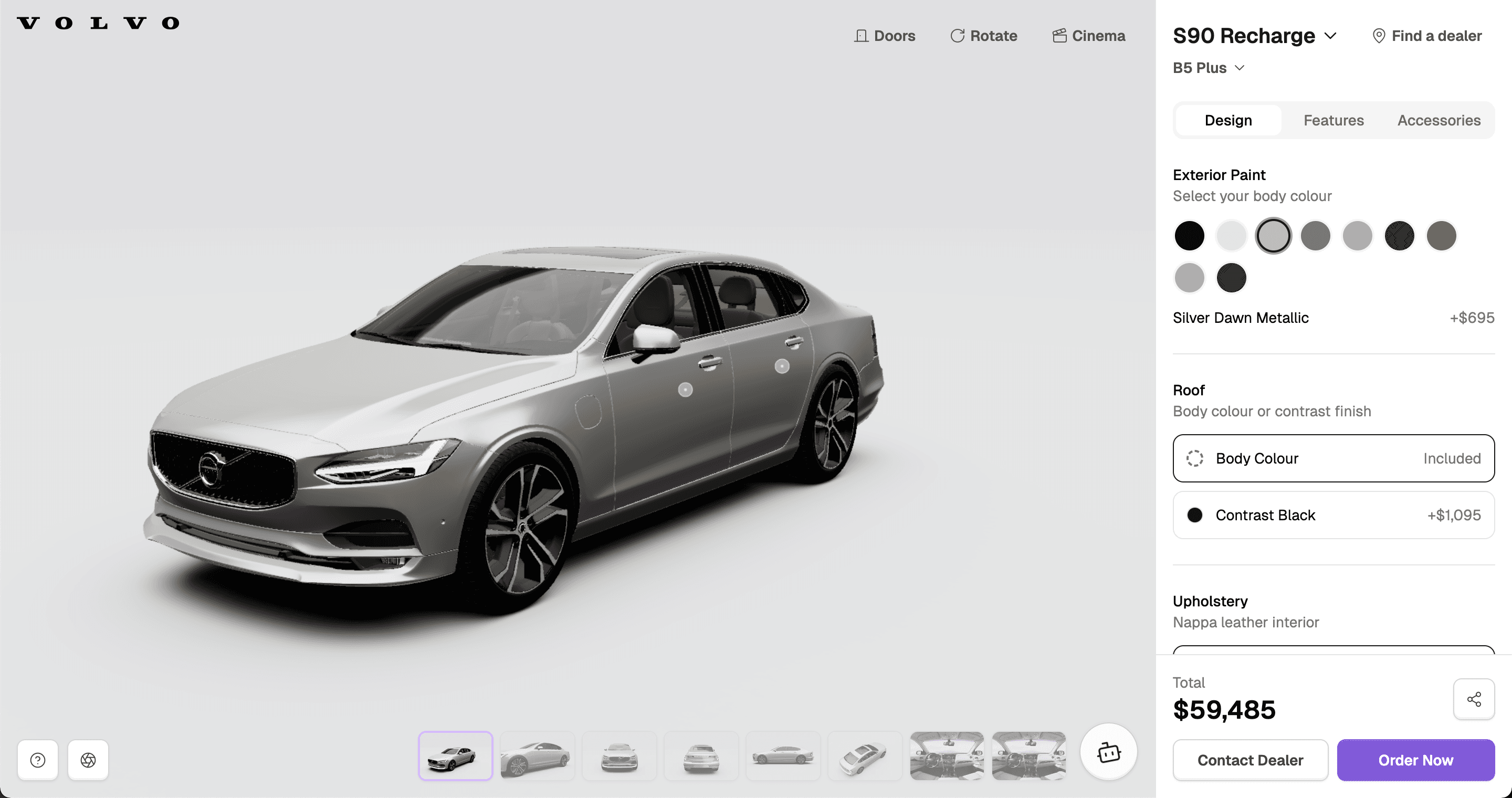 Tesels configurator with car render